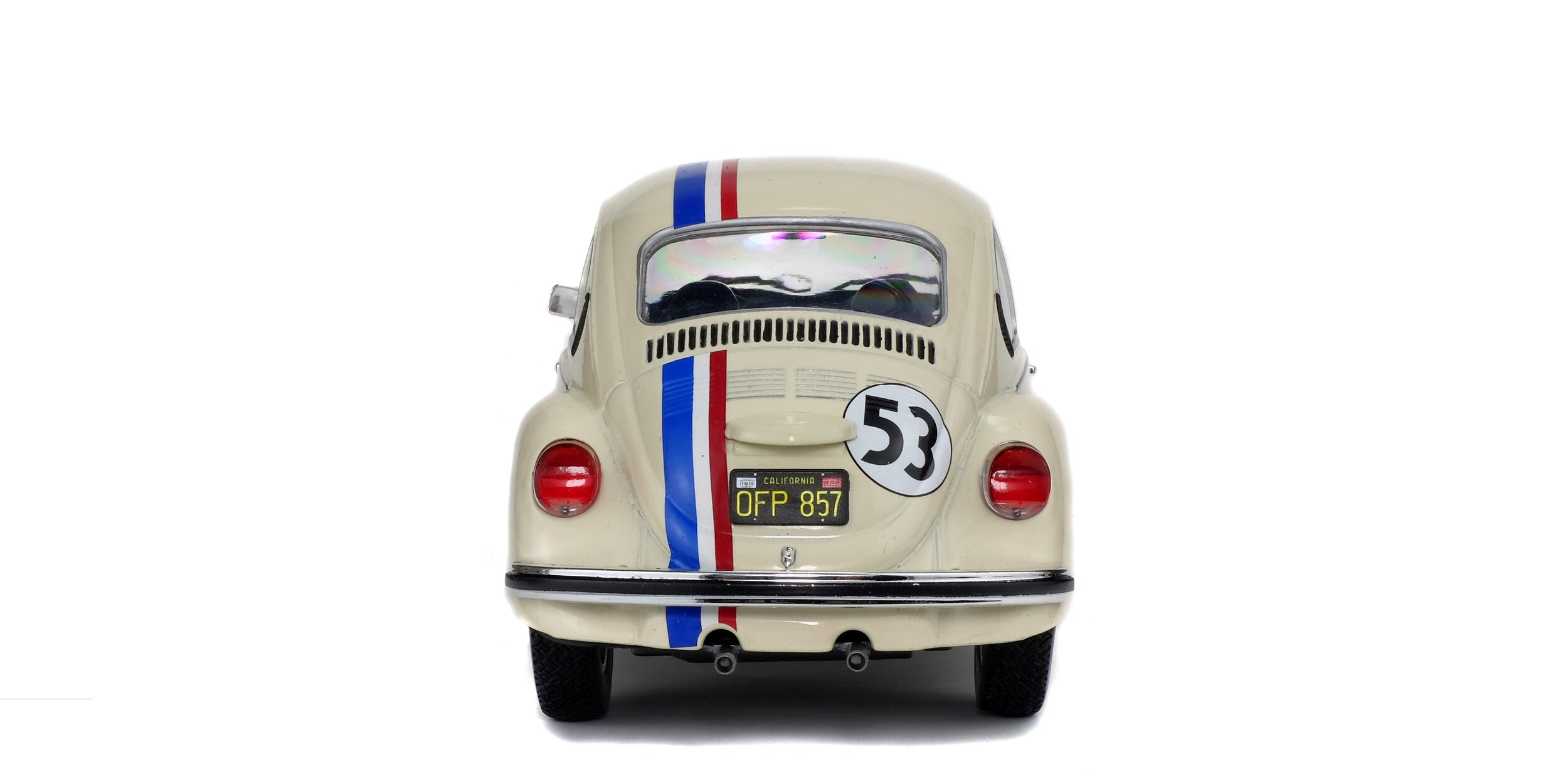 Solido 1:18 Diecast - 1975 VW Beetle 1303, Herbie Racer 53, White - S1800505