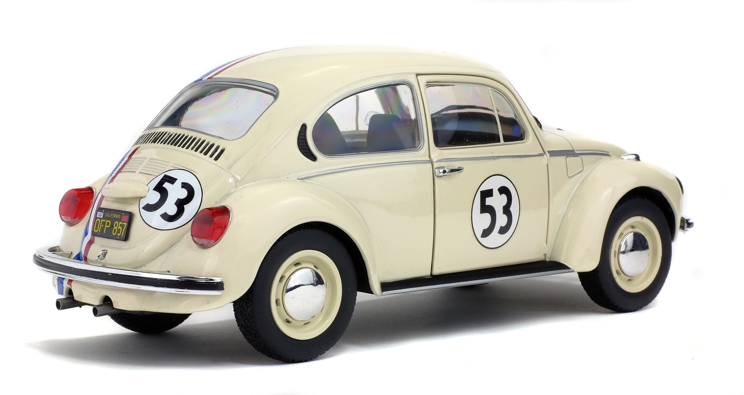 Solido 1:18 Diecast - 1975 VW Beetle 1303, Herbie Racer 53, White - S1800505