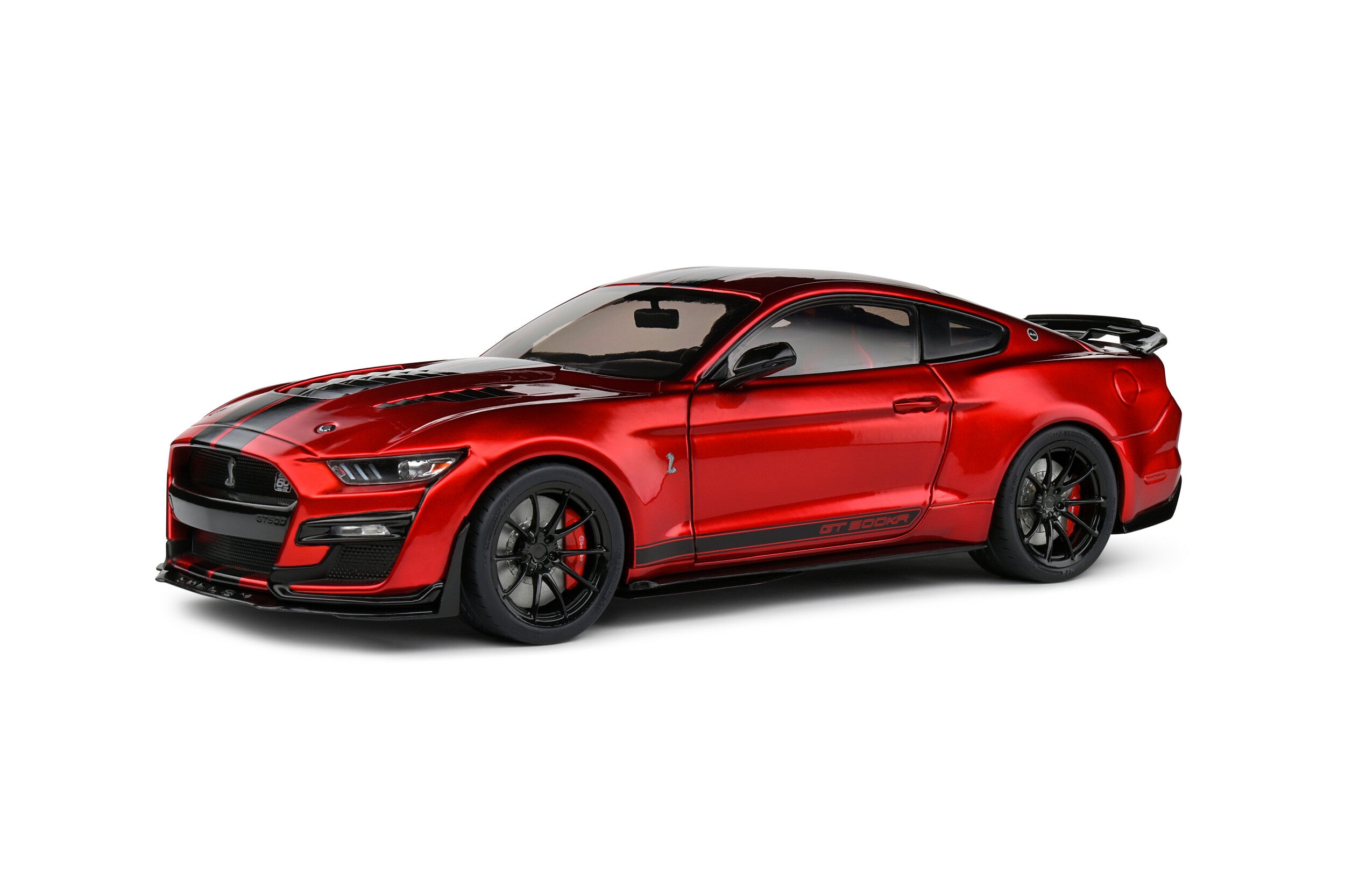 Solido 1:18 Diecast - 2023 Ford Mustang Shelby GT500KR, Red with Black Stripes - S1805914