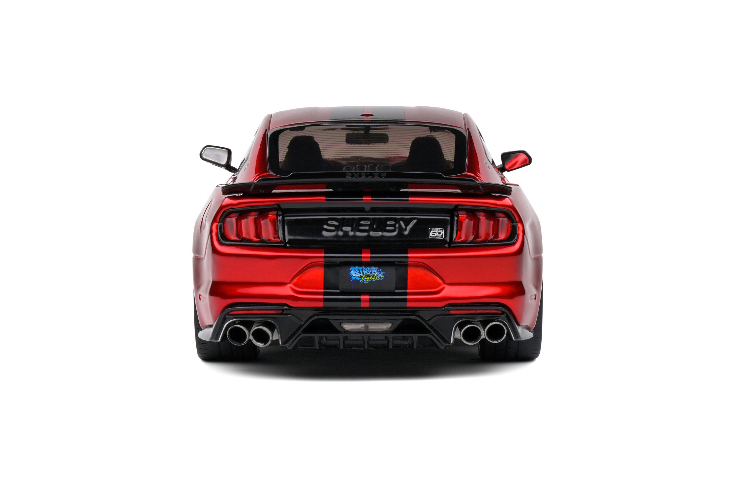 Solido 1:18 Diecast - 2023 Ford Mustang Shelby GT500KR, Red with Black Stripes - S1805914