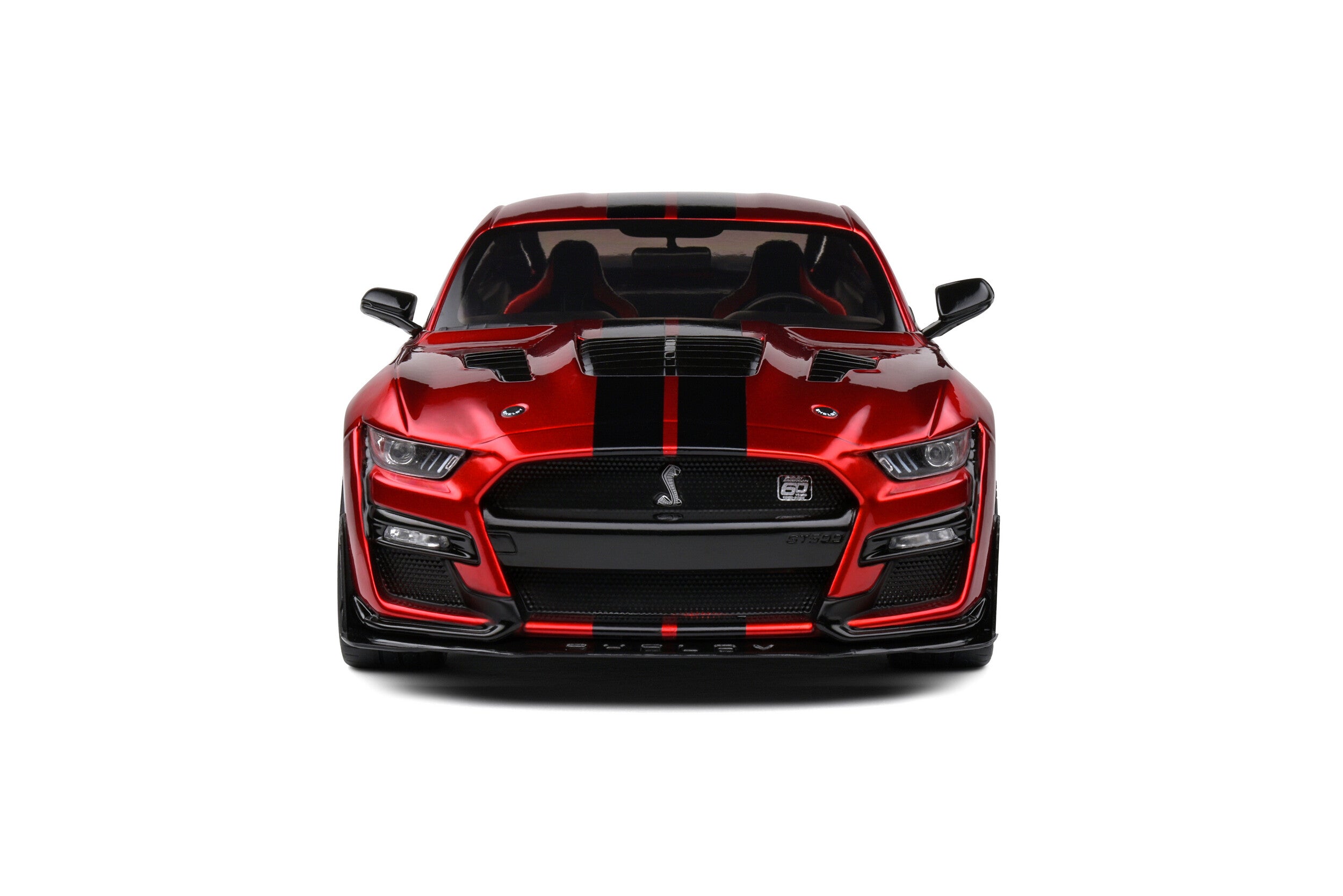Solido 1:18 Diecast - 2023 Ford Mustang Shelby GT500KR, Red with Black Stripes - S1805914