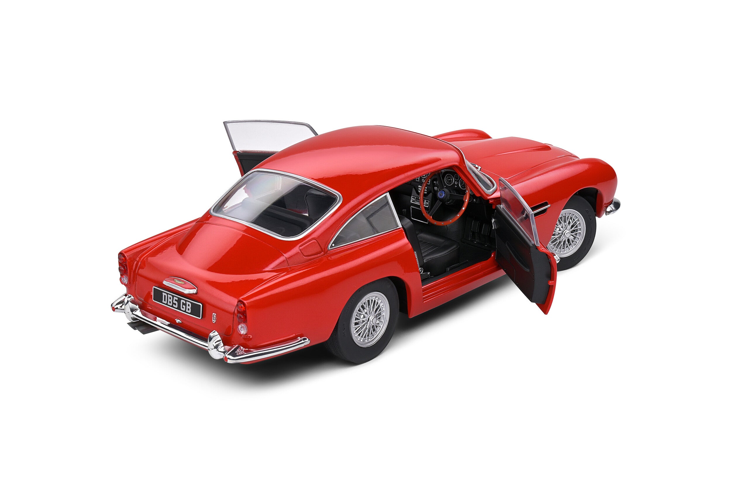 SOLIDO 1:18 Diecast - 1964 Aston Martin DB5, Metallic Red - 1807103