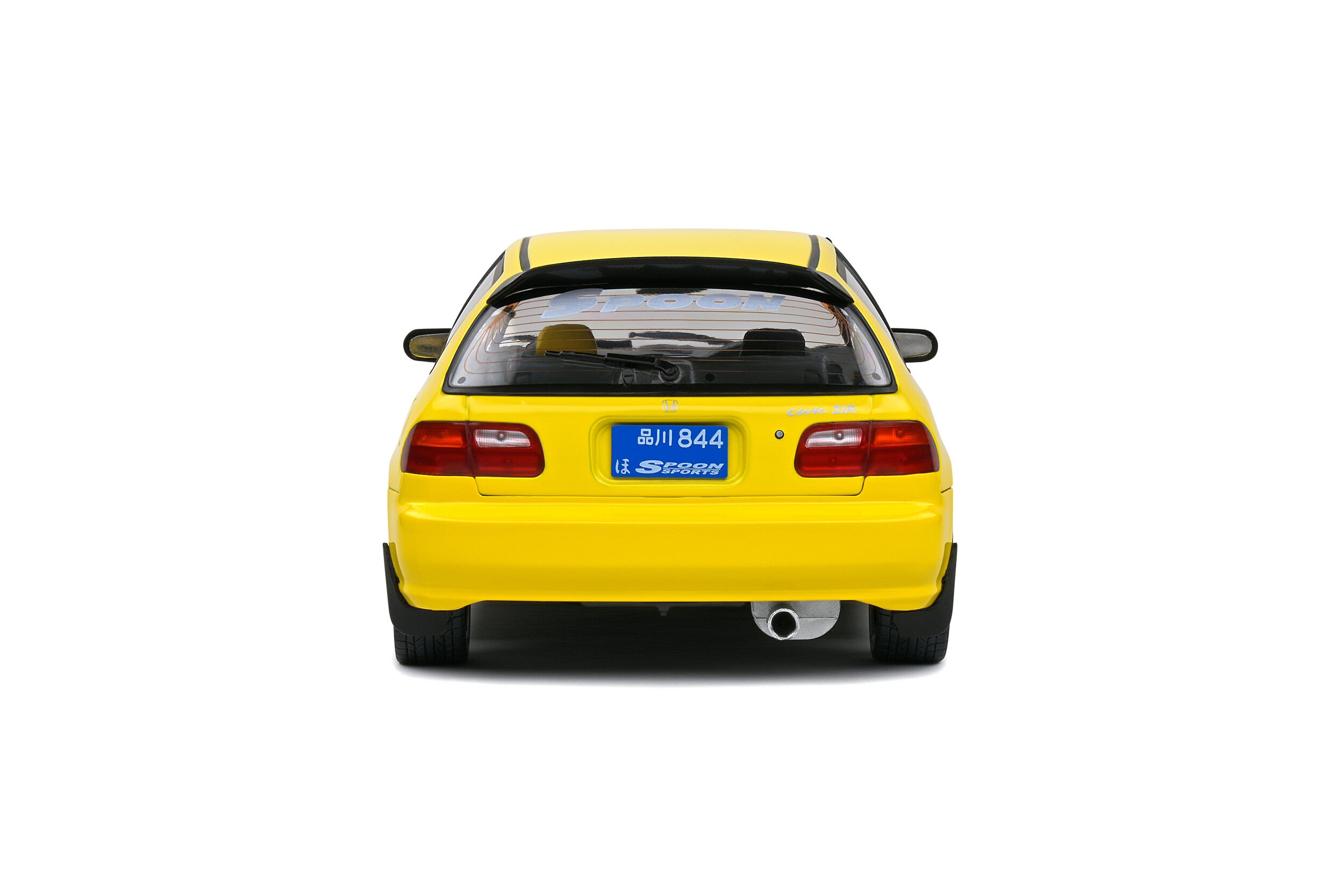 SOLIDO 1:18 Scale Diecast Model Car - 1991 Honda Civic EG6 Spoon Version in Yellow Carnival/Black - 1810402
