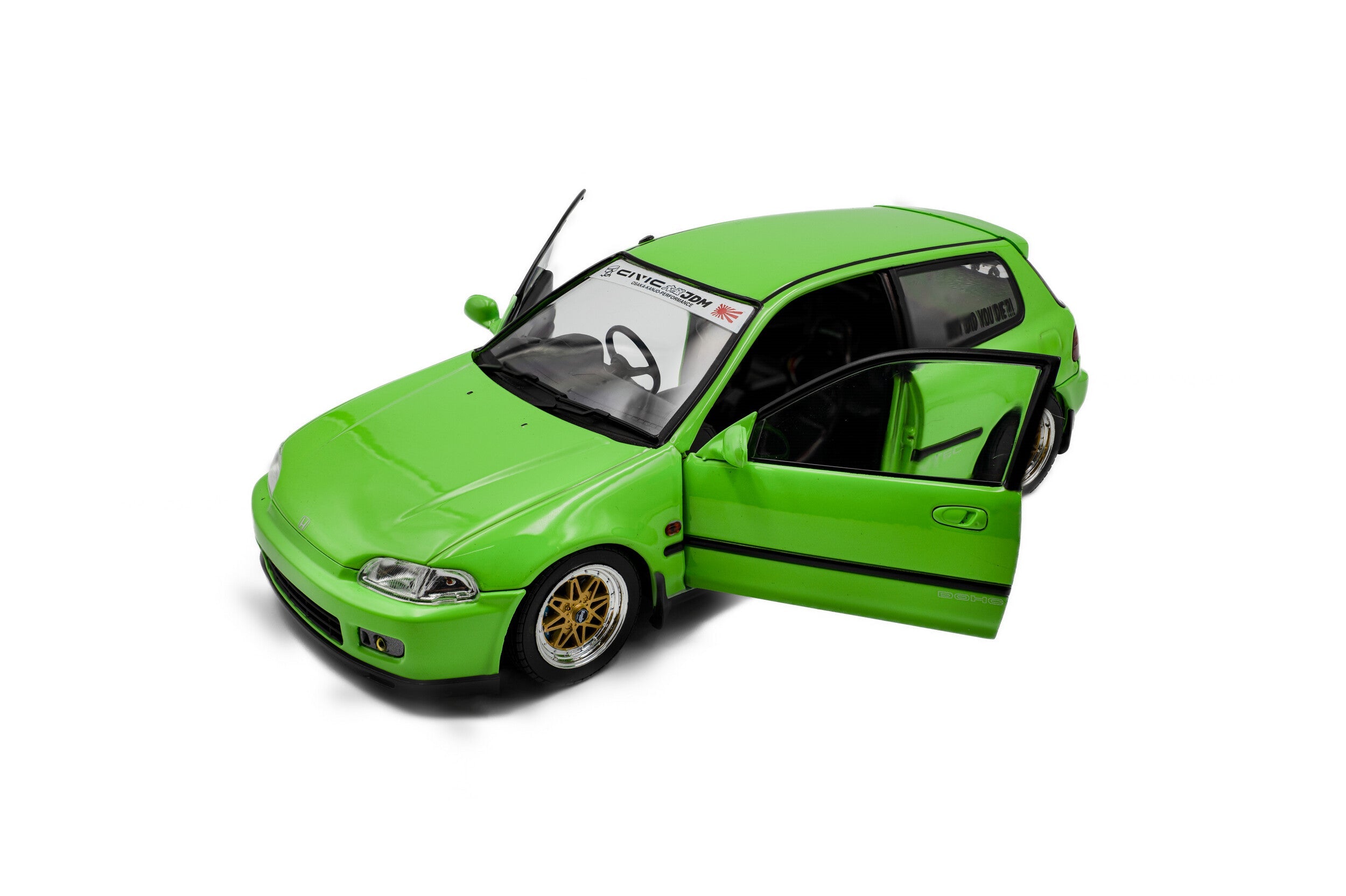 SOLIDO 1:18 Scale - 1991 Honda Civic (EG6), Neon Green - S1810408