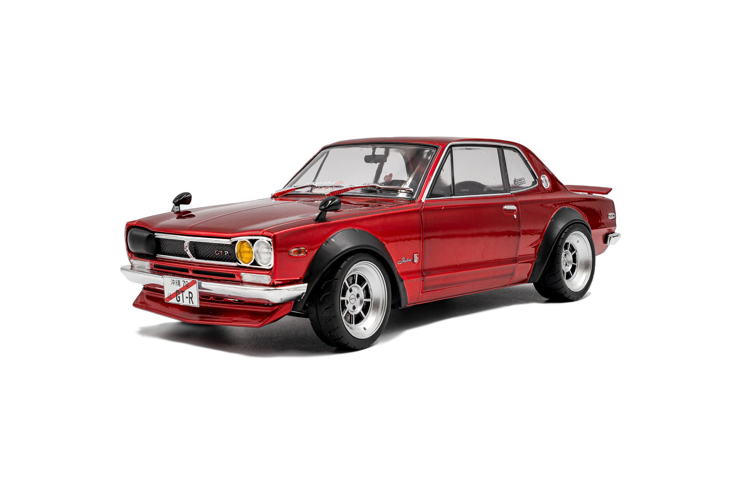 SOLIDO 1:18 Scale - 1970 Nissan Skyline (C10) Hakosuka SOLIDO WORKS – Red Metallic - S1813002
