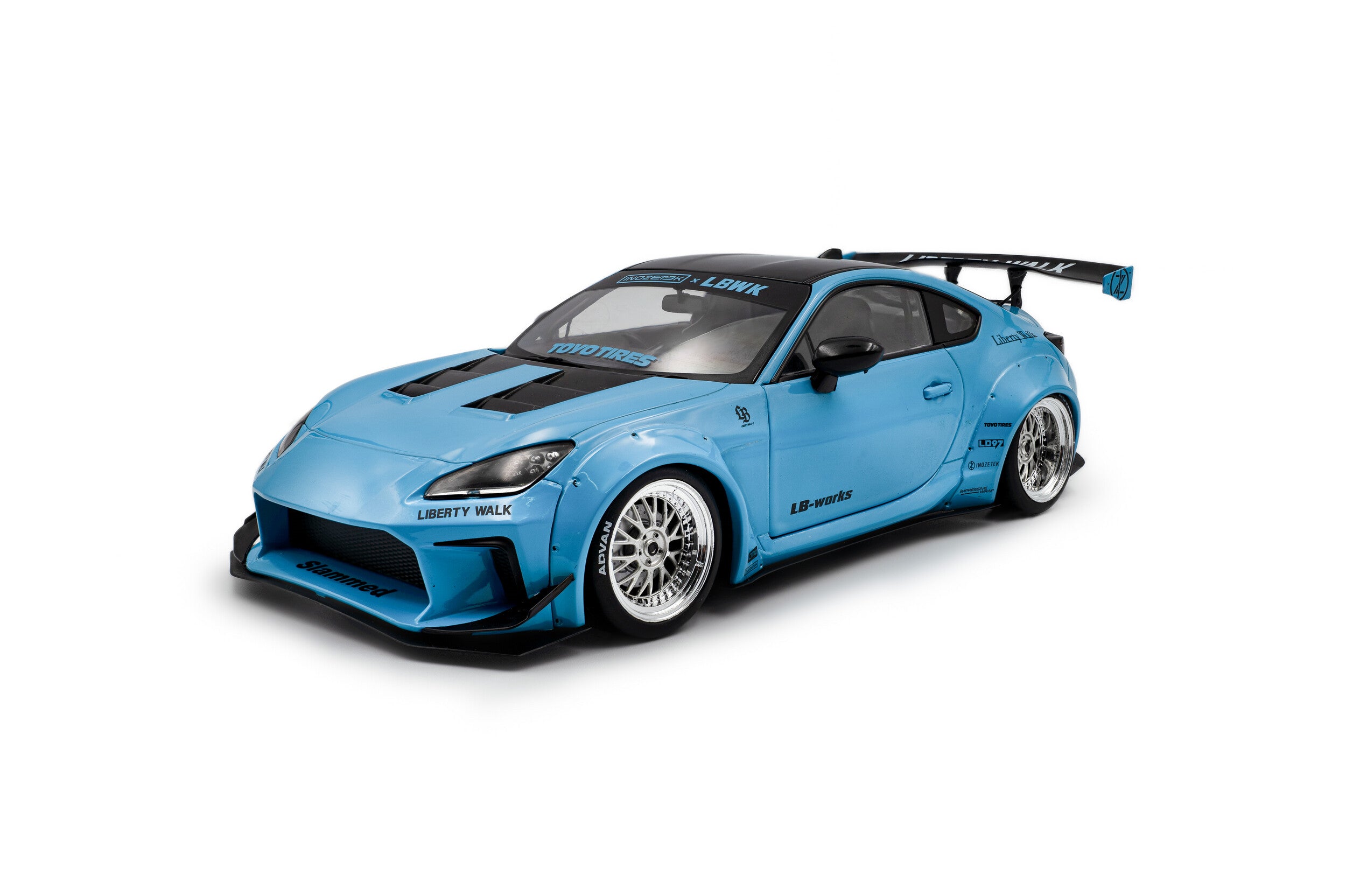 ミニカー SOLIDOLiberty Walk86 Slammed 1/18 Blue Solido 1:18 Diecast - Toyota GR86 LBWK BODY KIT, Blue - S1813601