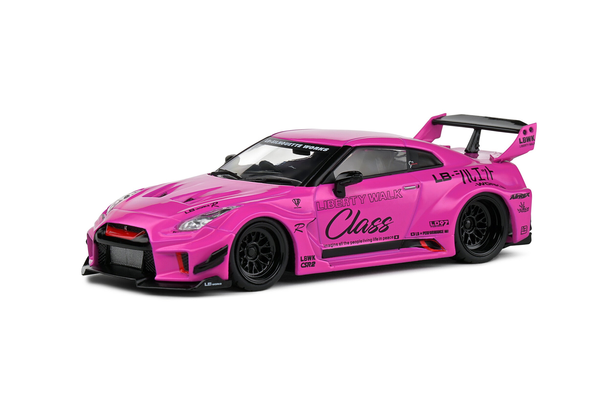 SOLIDO 1:43 Diecast, 2019 Nissan Skyline GT-R (R35) Liberty Walk Body Kit, Purple - S4311210