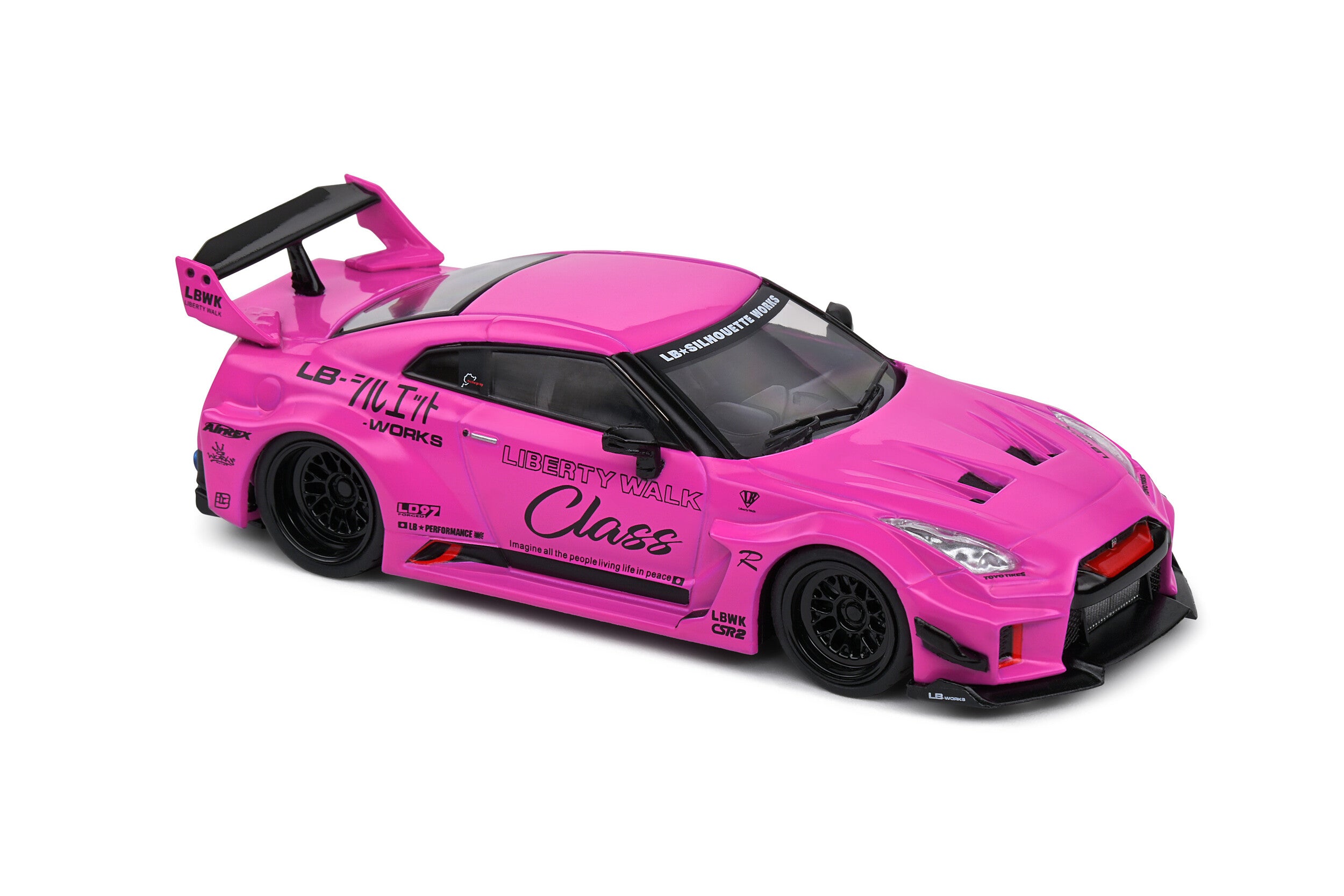 SOLIDO 1:43 Diecast, 2019 Nissan Skyline GT-R (R35) Liberty Walk Body Kit, Purple - S4311210