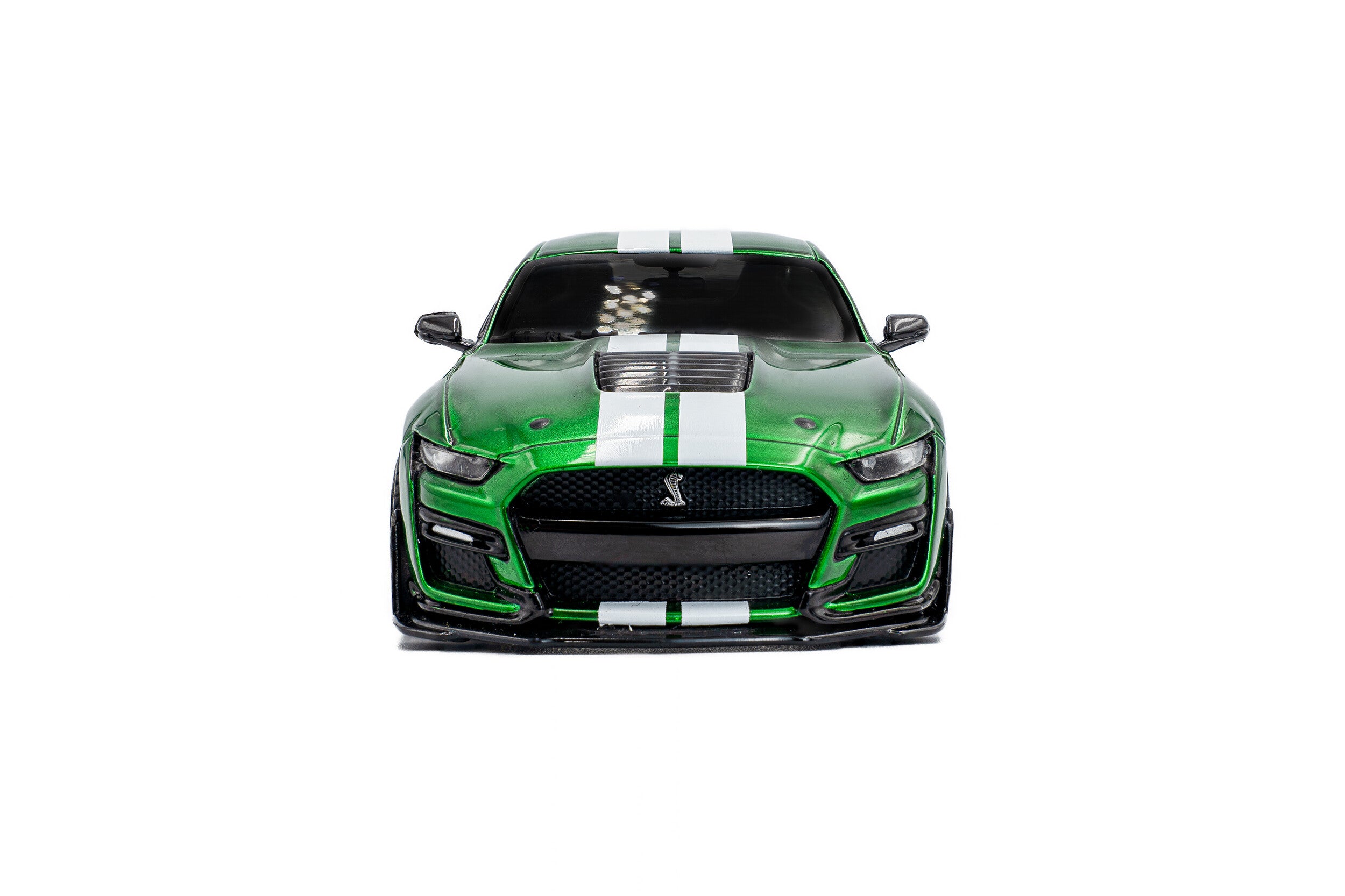 Solido 1:43 Scale, 2020 Ford Mustang Shelby GT500, Green with White Stripes - S4311511