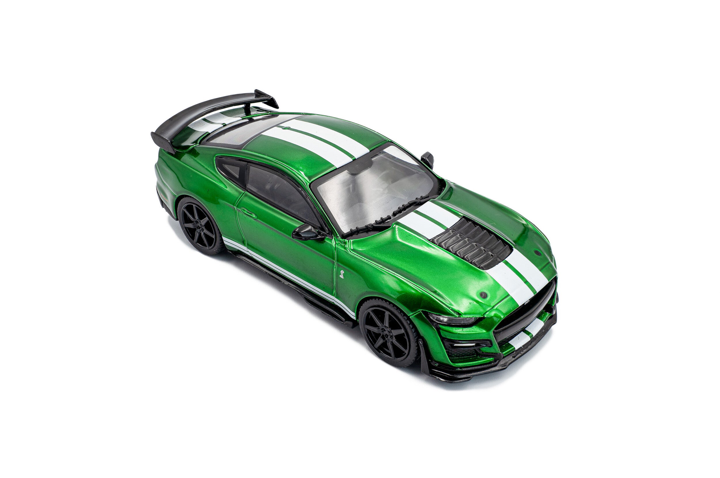 Solido 1:43 Scale, 2020 Ford Mustang Shelby GT500, Green with White Stripes - S4311511