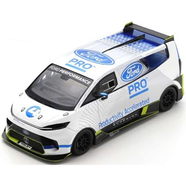 SCHUCO 1:43 Scale Diecast - 2022 Ford Transit Supervan 4 2000HP, RHD, White/Blue