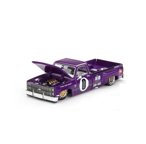Mini GT 1:64 Kaido House Chevrolet Silverado Pick Up KAIDO V1 Purple - KHMG084