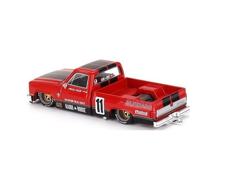 Mini GT 1:64 Kaido House Chevrolet Silverado Pick Up KAIDO V1 Red - KHMG066