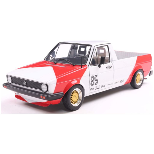 Solido 1:18 Diecast - 1982 VW Caddy MK.1 M Racing Tribute, White/Red - S1803512