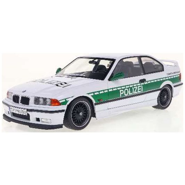 SOLIDO 1:18 Scale Diecast, 1991 BMW E36 M3 Coupe Solido Works Drift Polizei, White - S1803915