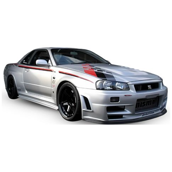 SOLIDO 1:18 Scale Diecast, 1999 Nissan Skyline (R34) GT-R Z Tune, Silver - S1804312