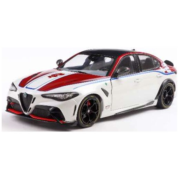 Solido 1:18 Diecast - 2023 Alfa Romeo Giulia GTA-M Bianco I, Rosso White - S1806907