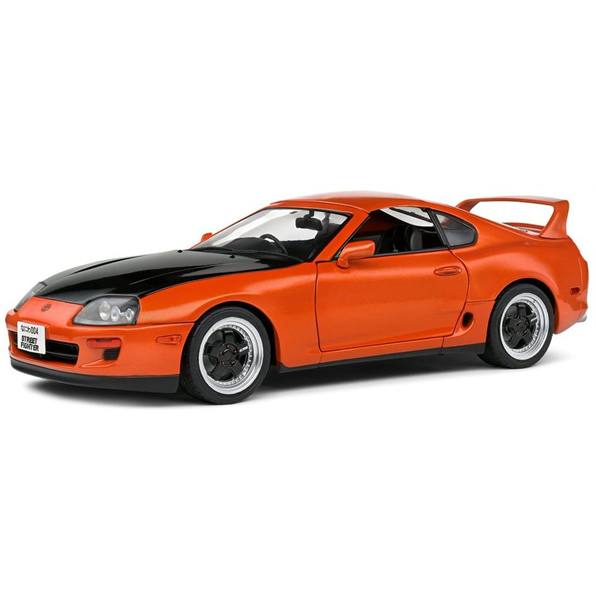 SOLIDO 1:18 Scale Diecast Model Car, 1993 Toyota Supra MK4 (A80) Streetfighter Orange