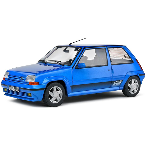 SOLIDO 1:18 Scale Diecast - 1989 Renault 5 GT Turbo Mk2 in Blue - S1810003