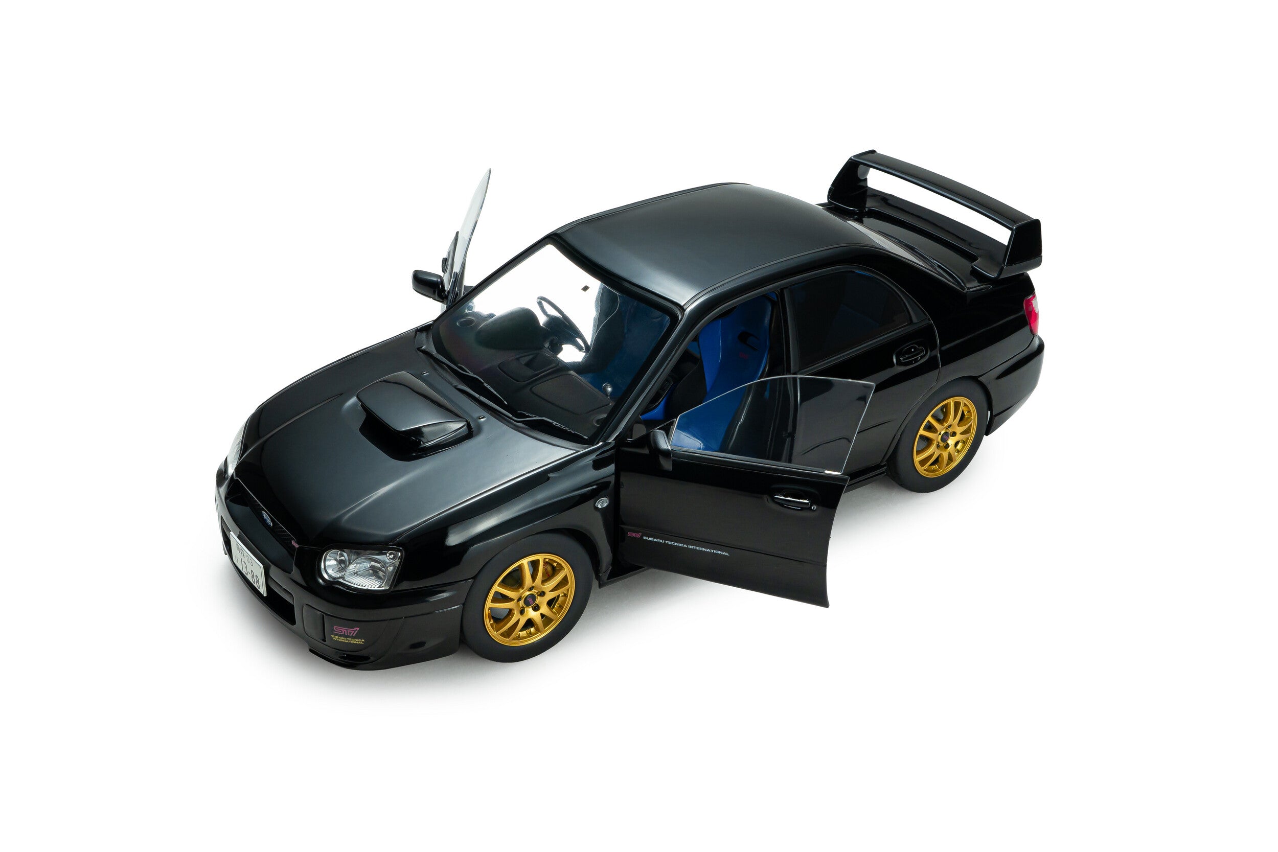 Solido 1:18 Diecast - 2004 Subaru Impreza WRX STi, Java Black Pearl - S1812305