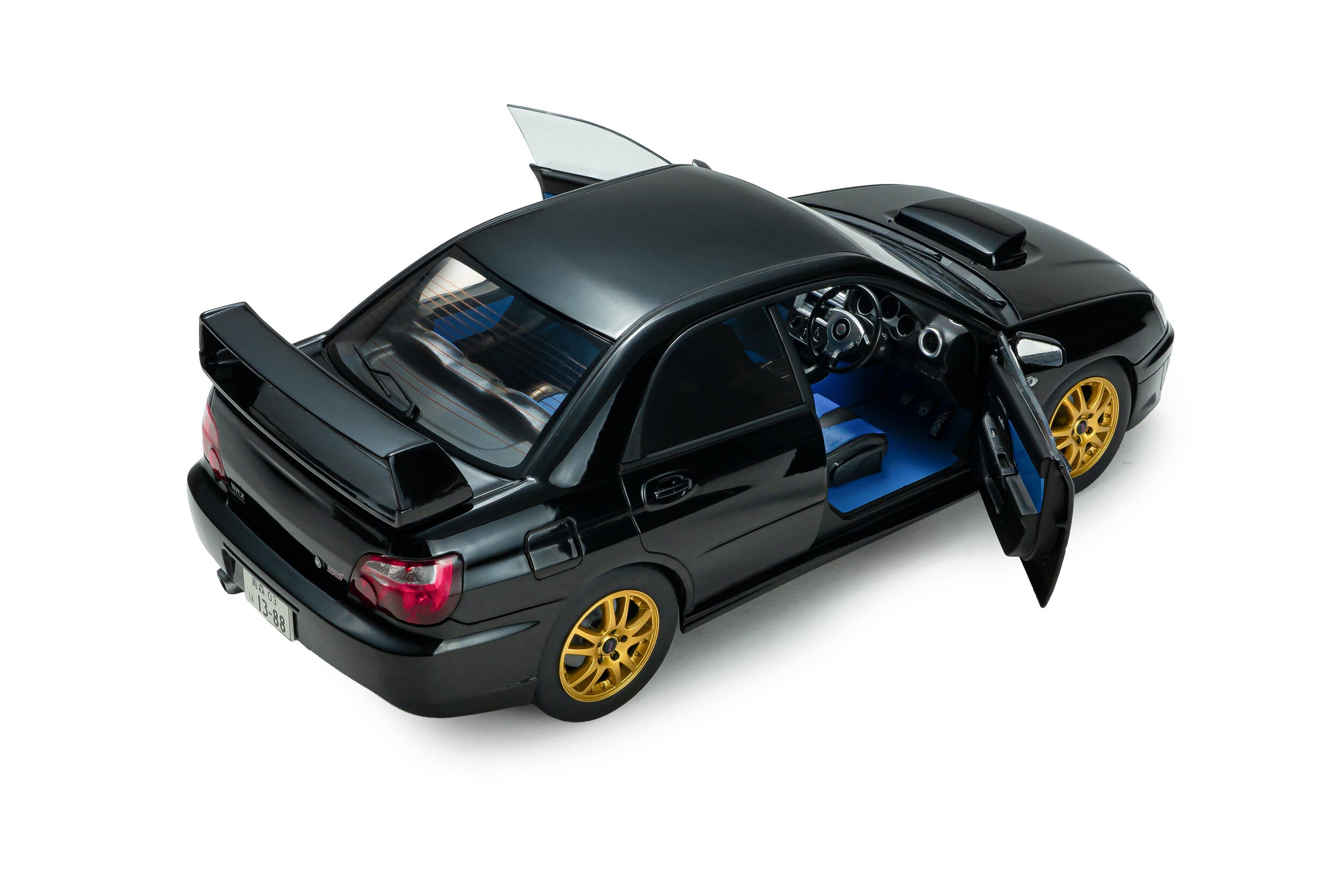 Solido 1:18 Diecast - 2004 Subaru Impreza WRX STi, Java Black Pearl - S1812305