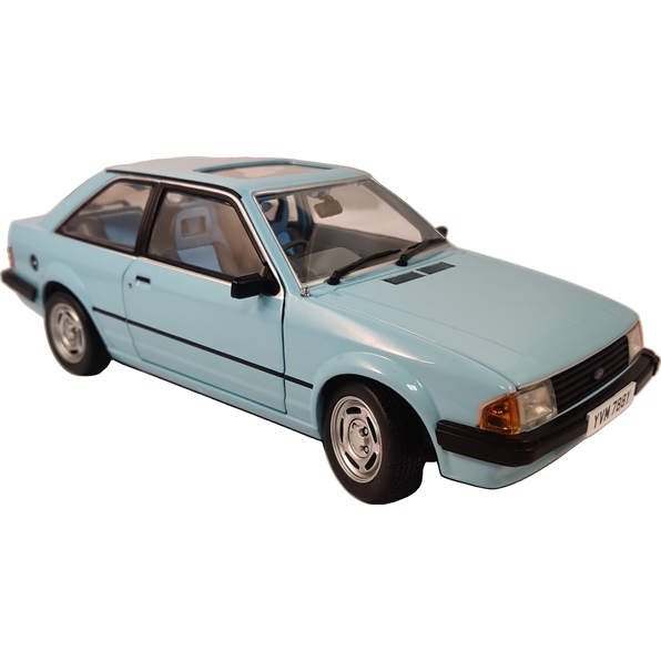 SUNSTAR 1:18 Scale 1981 Ford Escort Mk3 GL RHD, Light Blue - UK Exclusive - Limited Edition 200pcs - 4978R