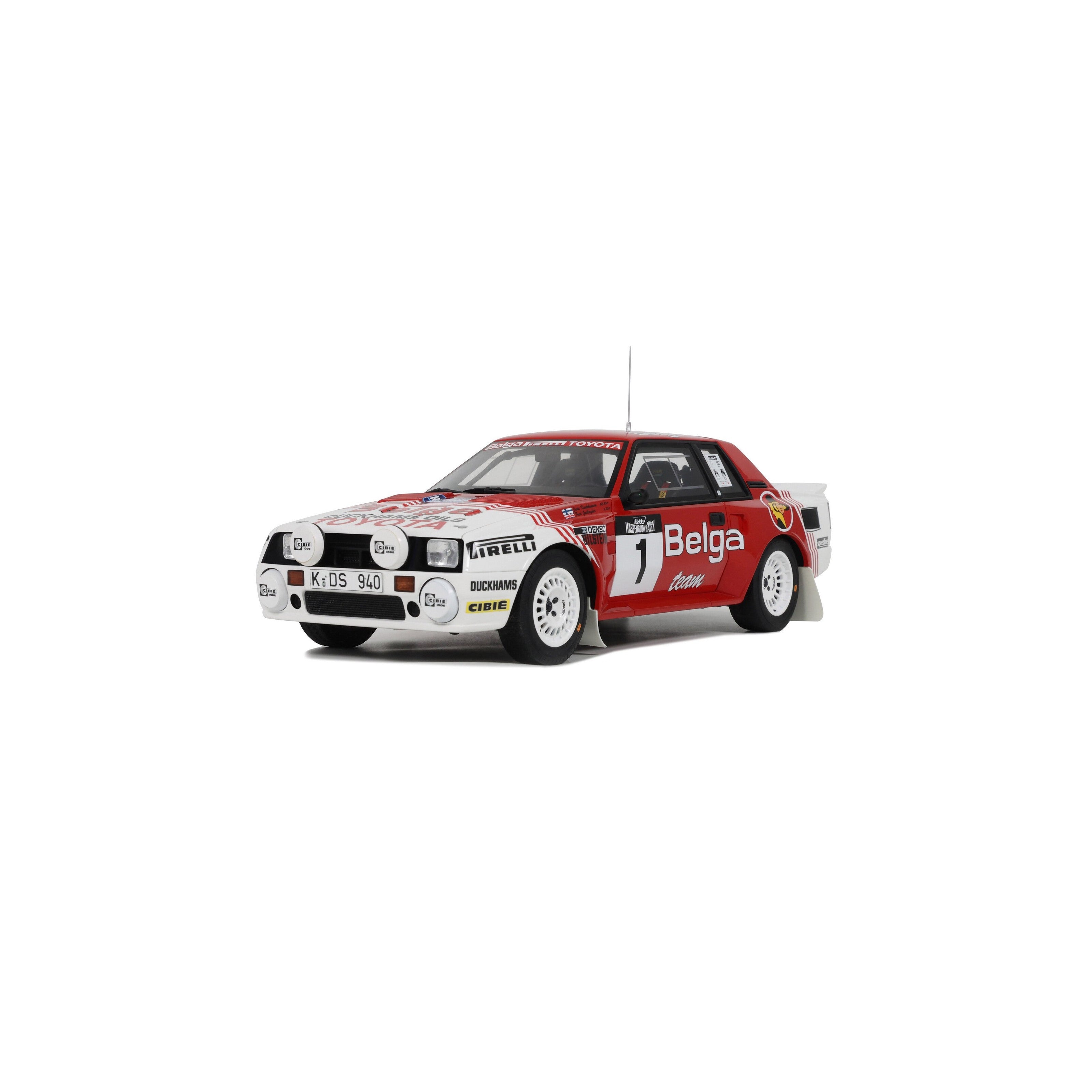 OTTO 1:18 Scale Resin - Toyota Celica Twin Cam Haspengouw Rally 1985 - Red/White - OT1143