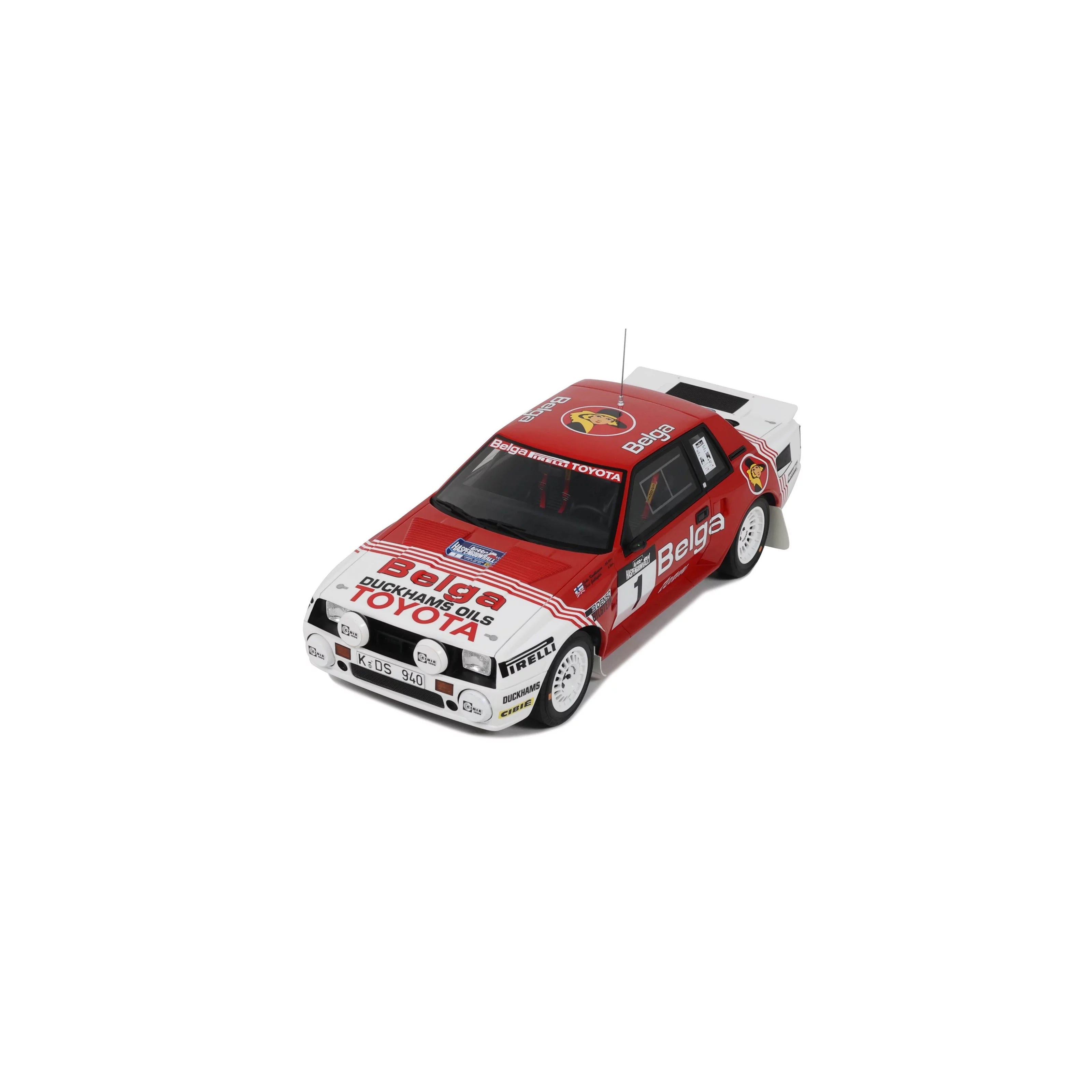 OTTO 1:18 Scale Resin - Toyota Celica Twin Cam Haspengouw Rally 1985 - Red/White - OT1143