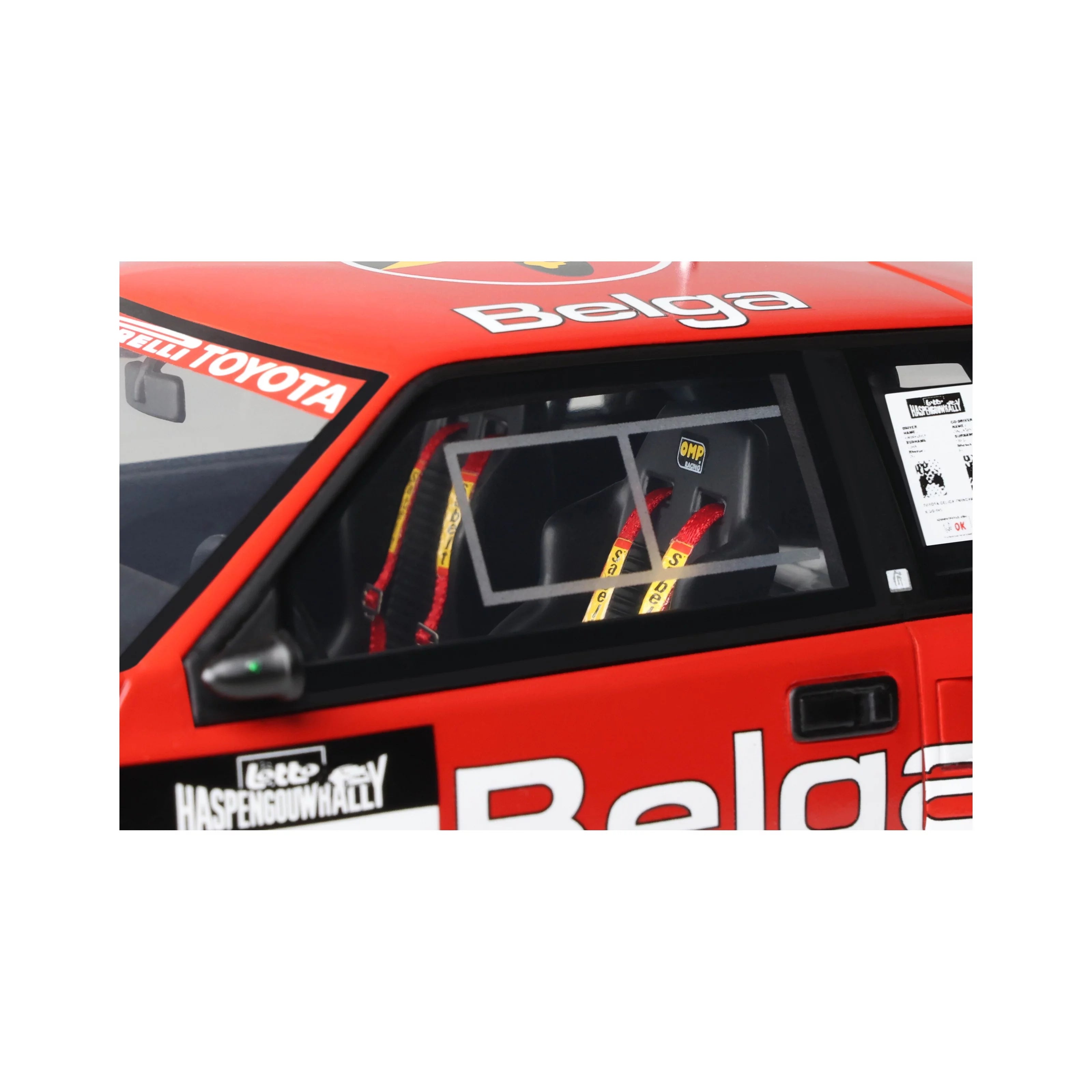 OTTO 1:18 Scale Resin - Toyota Celica Twin Cam Haspengouw Rally 1985 - Red/White - OT1143