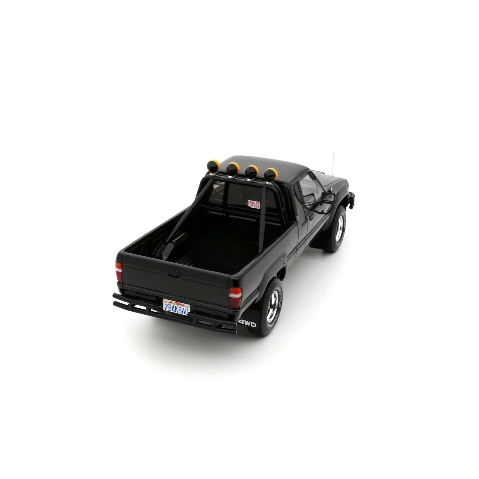 OTTO 1:18 Scale Resin - 1985 Toyota Hilux SR5, Back to the Future - Glossy Black 202 - OT481