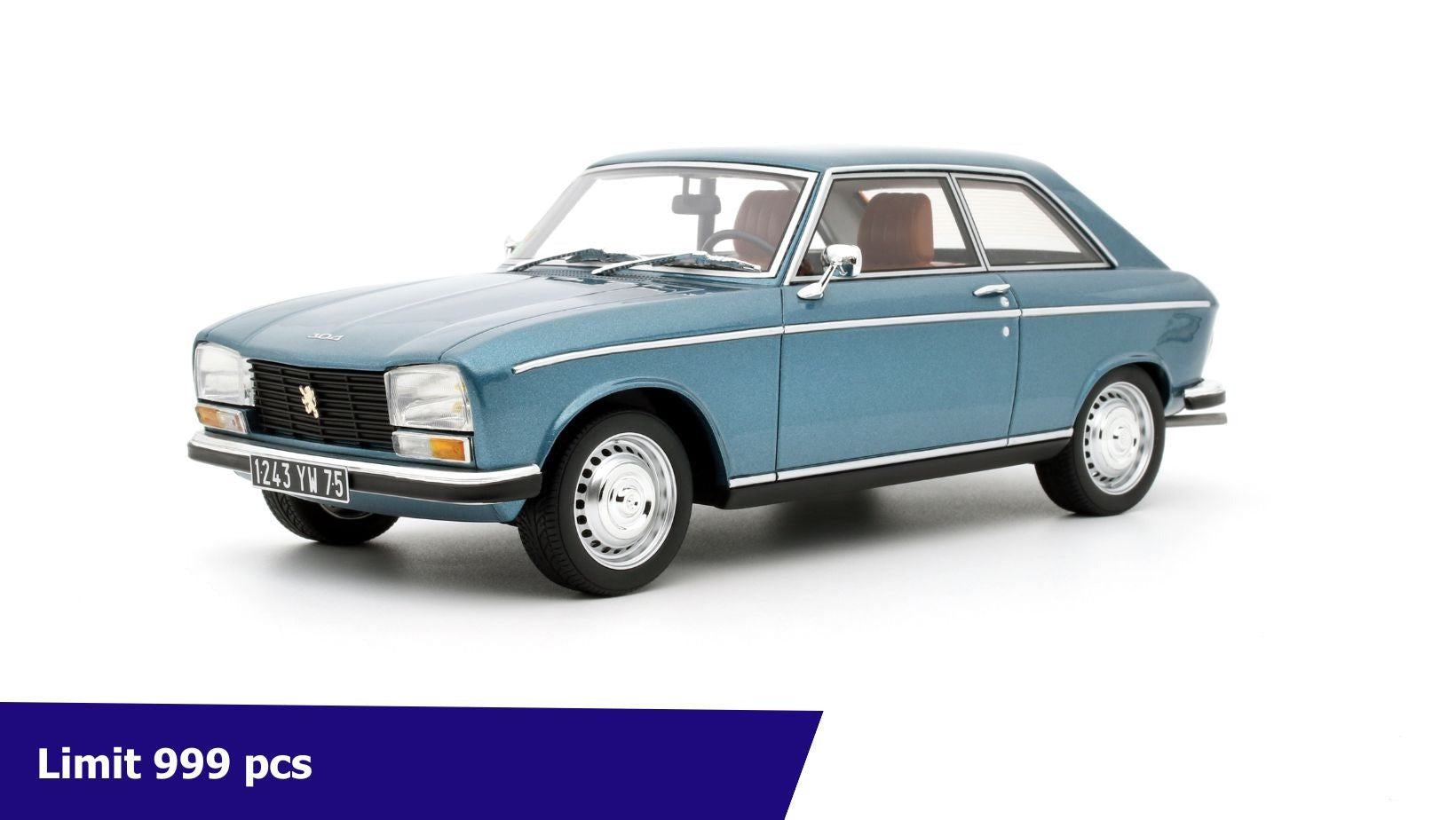 OTTO 1:18 Scale Resin Model Car - 1972 PEUGEOT 304 S COUPE, BLUE (OT449)