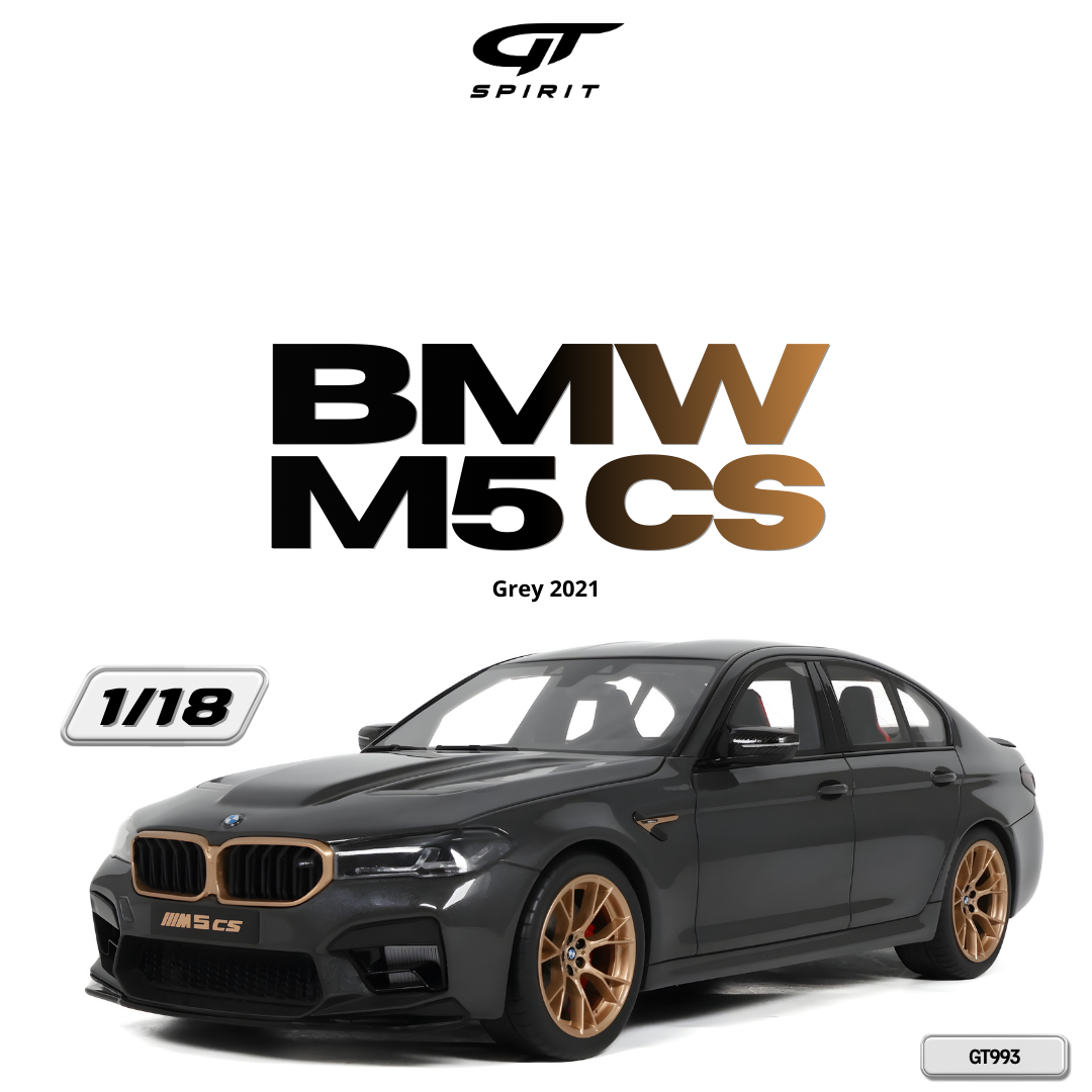 GT Spirit 1:18 Scale Resin, 2021 BMW M5 CS, Grey - GT993