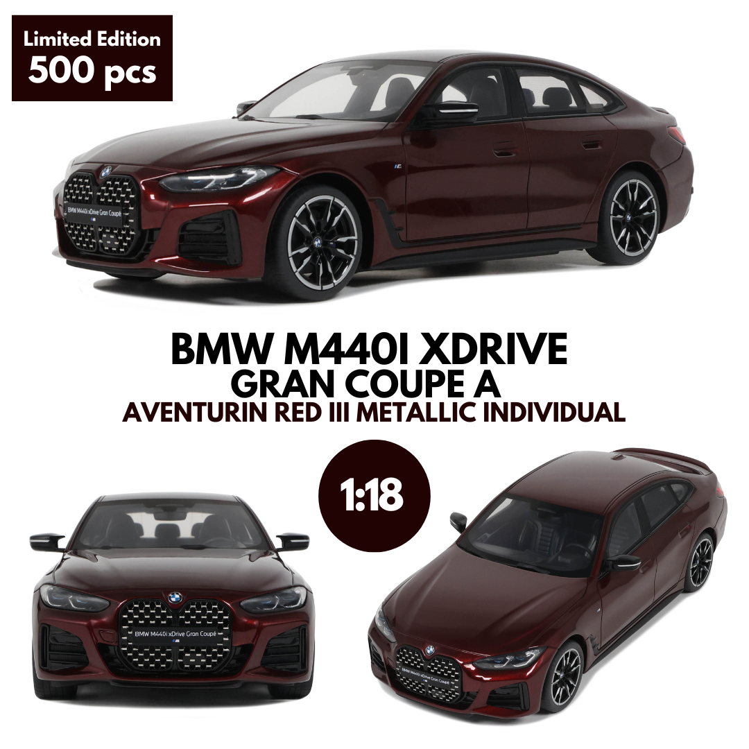 OTTO 1:18 Scale Resin - BMW M440I XDRIVE GRAN COUPE A AVENTURIN RED III METALLIC INDIVIDUAL - OT1075