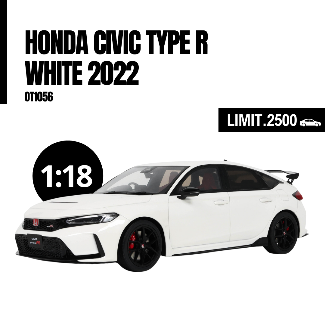OTTO 1:18 - 2022 HONDA CIVIC TYPE R, White - OT1056