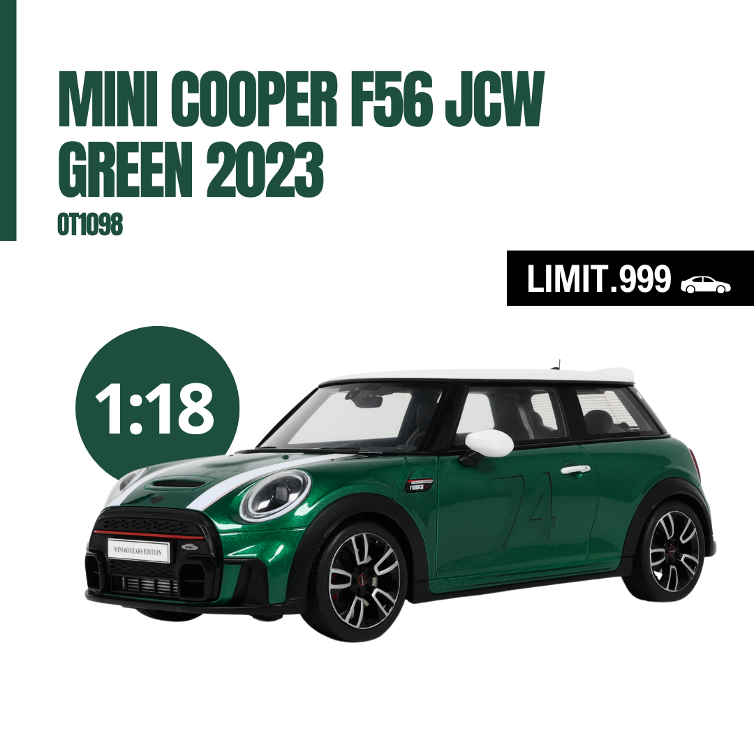 OTTO 1:18 Scale Resin Model Car - 2023 Mini Cooper F56 JCW, Green - OT1098