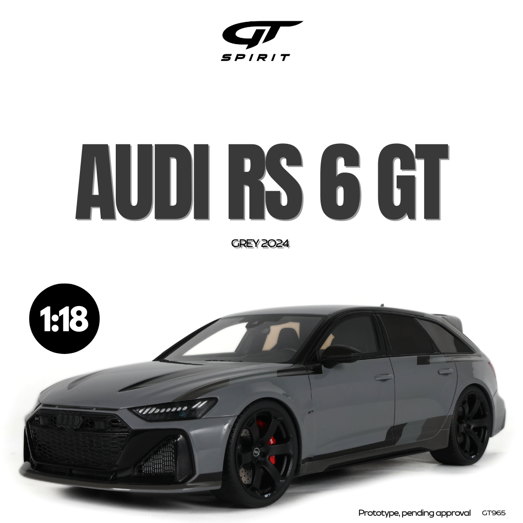 GT Spirit 1:18 Scale Resin, 2023 AUDI RS 6 GT, GREY - GT965