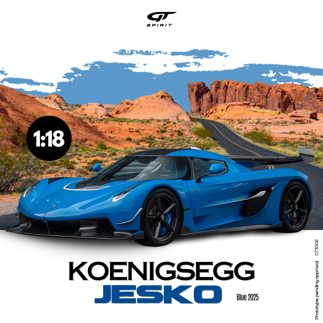 GT Spirit 1:18 Scale Resin, 2025 KOENIGSEGG JESKO, BLUE - GT1002