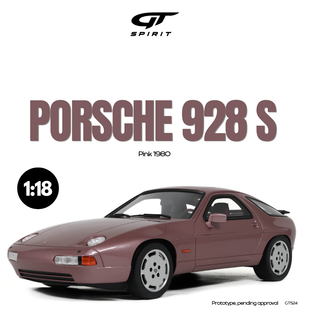 GT Spirit 1:18 Scale Resin, 1980 PORSCHE 928 S, Cassis Red Metallic -