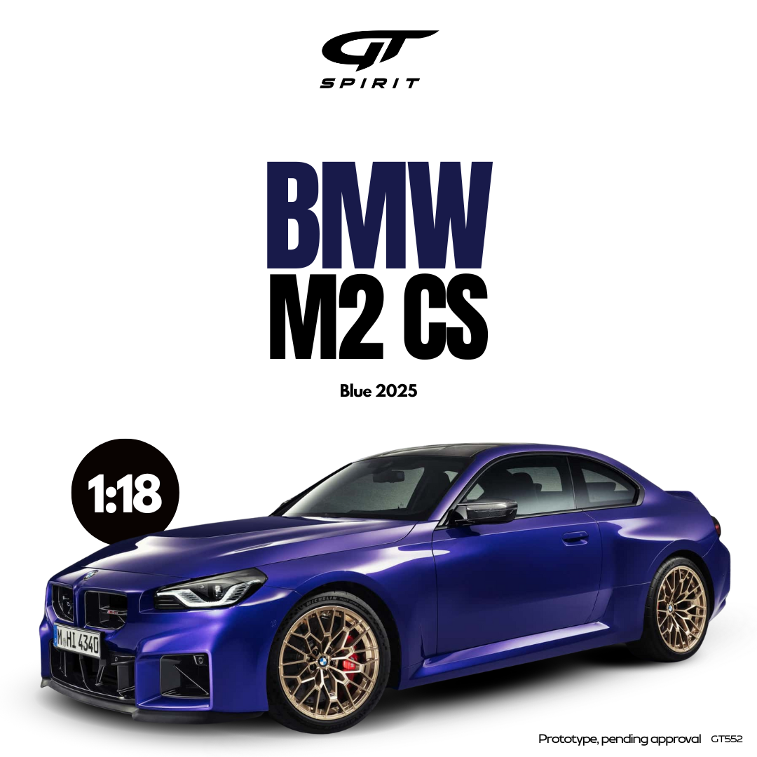 GT Spirit 1:18 Scale Resin, 2025 BMW M2 CS, BLUE - GT552