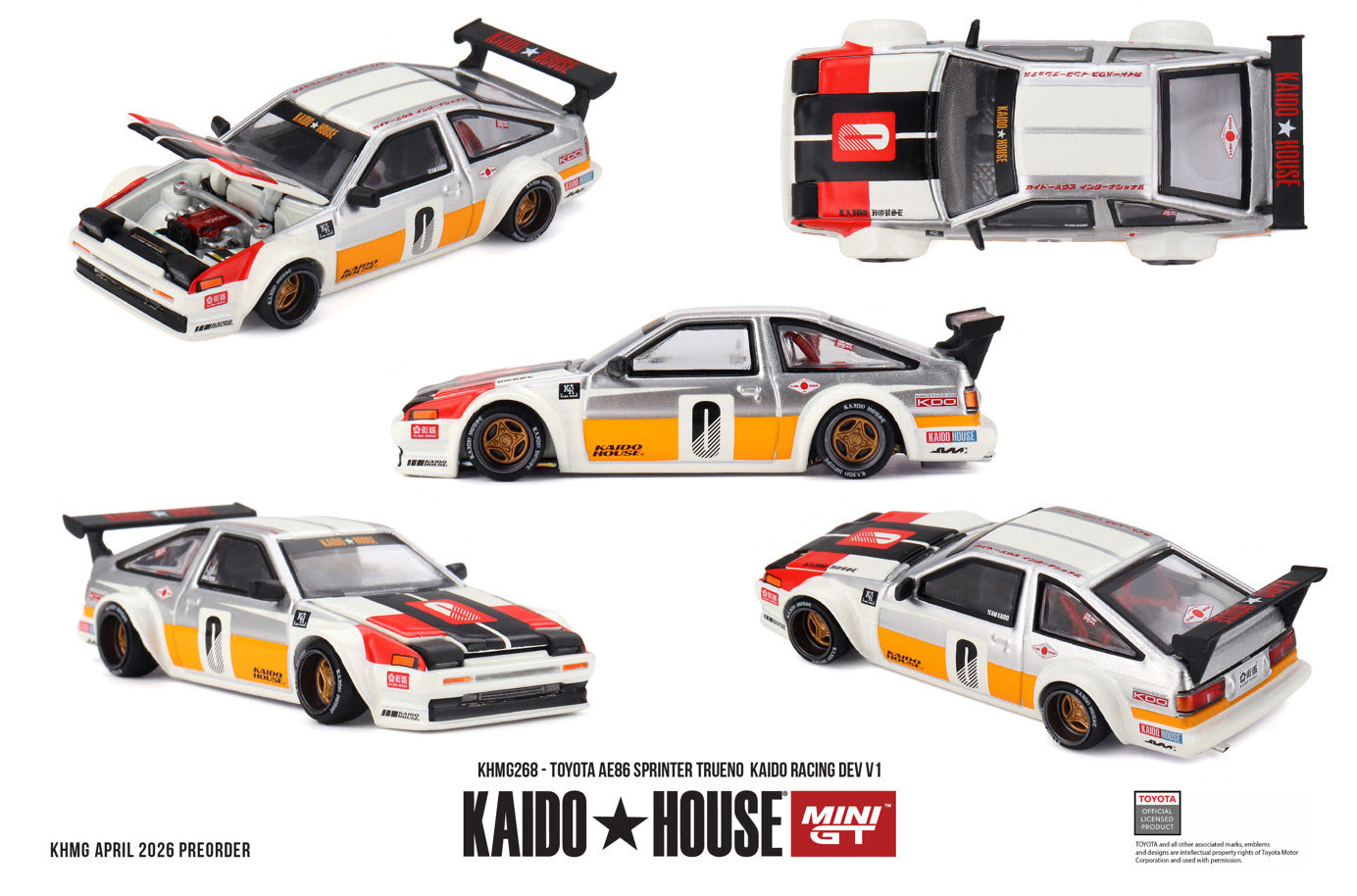 Mini GT Kaido House 1:64 TOYOTA AE86 SPRINTER TRUENO KAIDO RACING DEV V1 - KHMG268