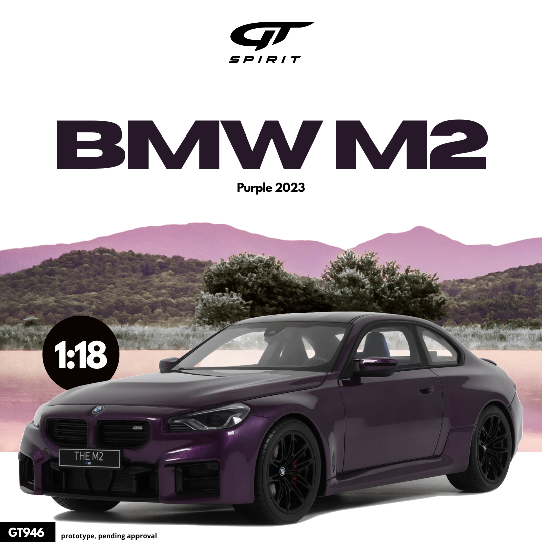 GT Spirit 1:18 Scale Resin, 2023 BMW M2, Purple - GT946