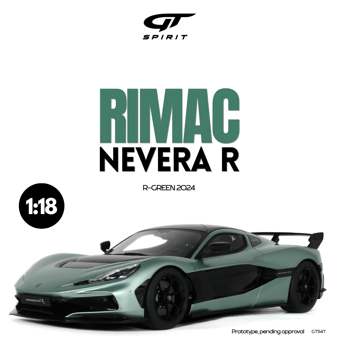 GT Spirit 1:18 Scale Resin, 2024 RIMAC NEVERA R, R-Green - GT547