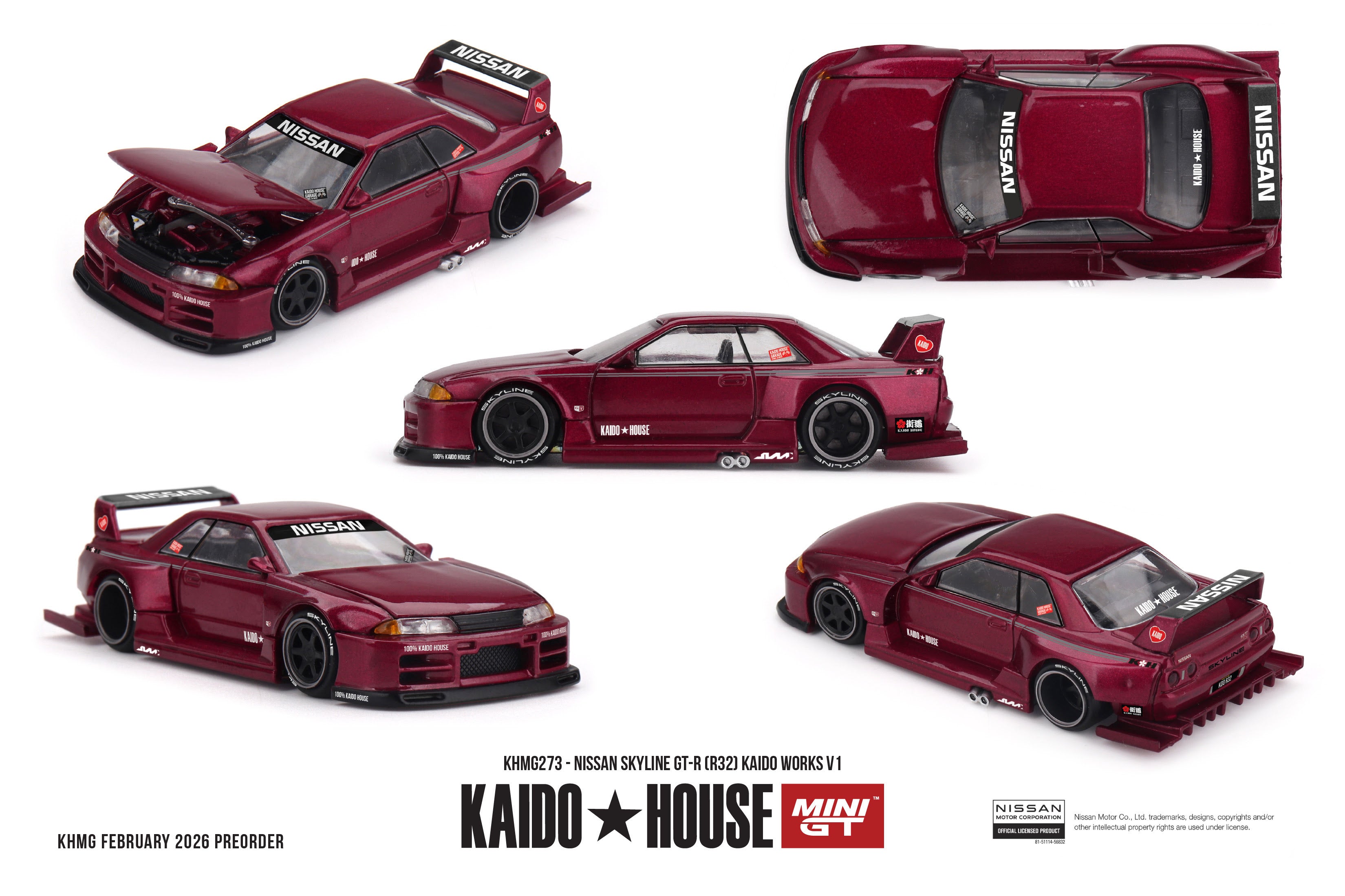 Mini GT 1:64 Kaido House - NISSAN SKYLINE GT-R (R32) KAIDO WORKS V1 - KHMG273