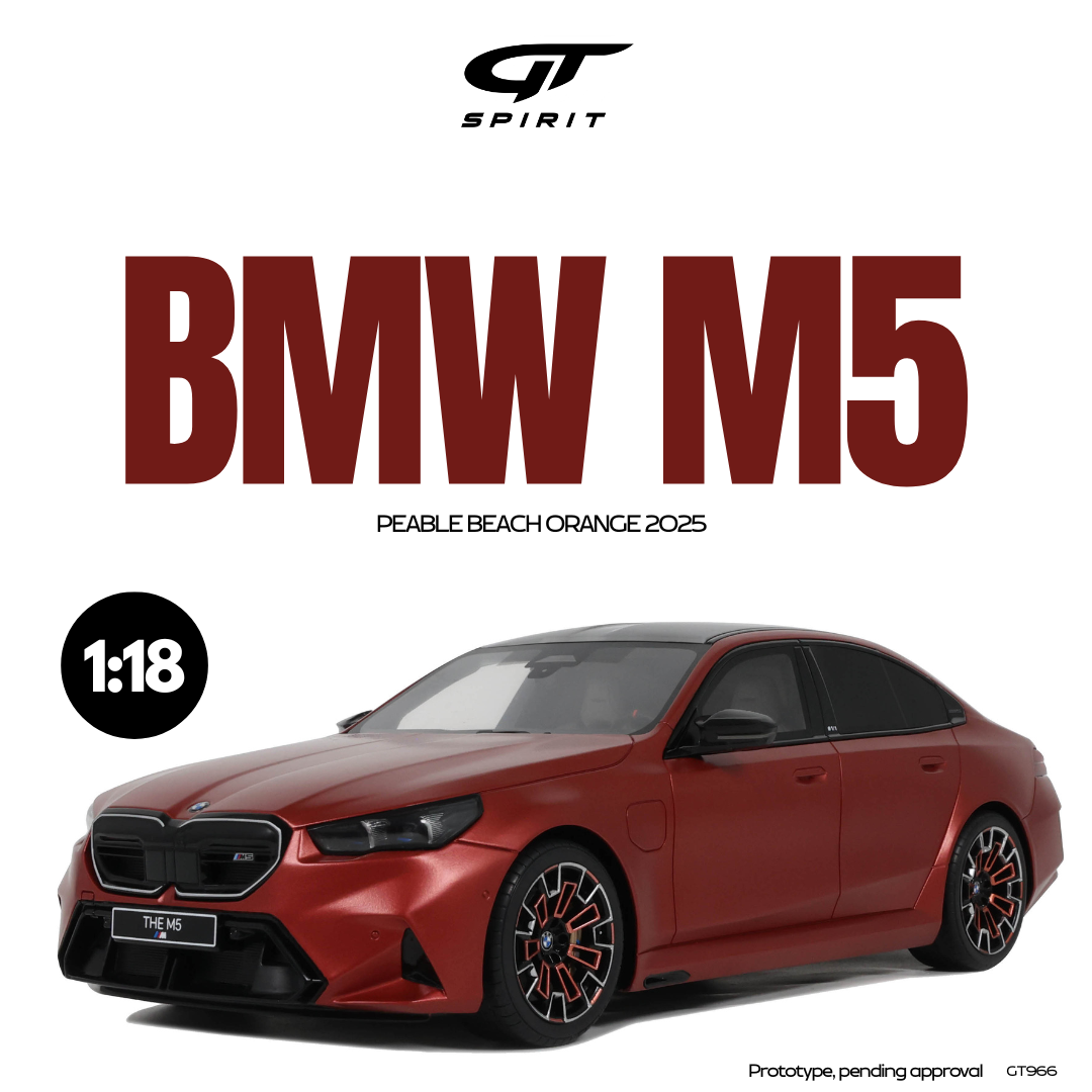 GT Spirit 1:18 Scale Resin, 2025 BMW M5 PEABLE BEACH, ORANGE - GT966