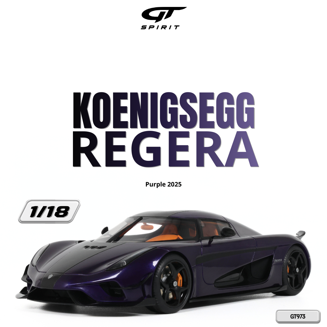 GT Spirit 1:18 Scale Resin, 2025 Koenigsegg Regera, Purple - GT973