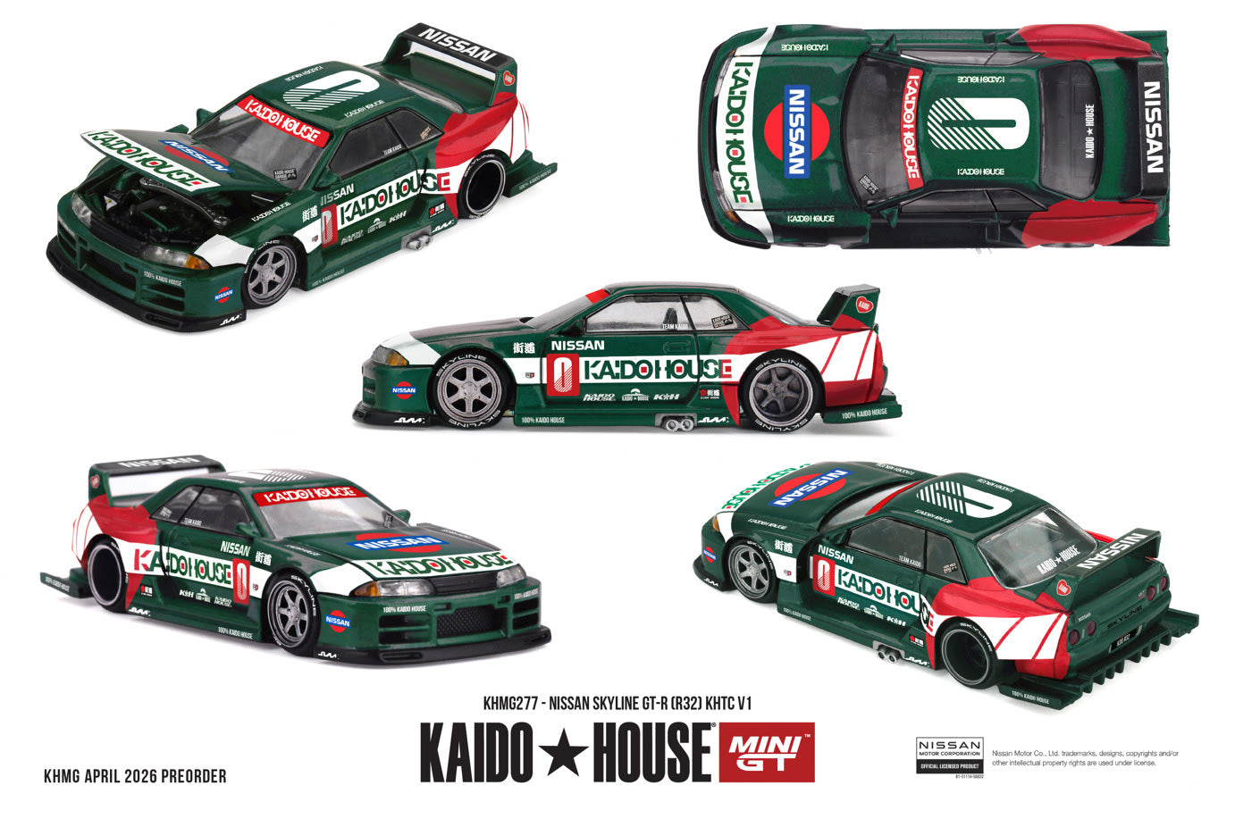 Mini GT 1:64 Kaido House - NISSAN SKYLINE GT-R (R32) KHTC V1 - KHMG277