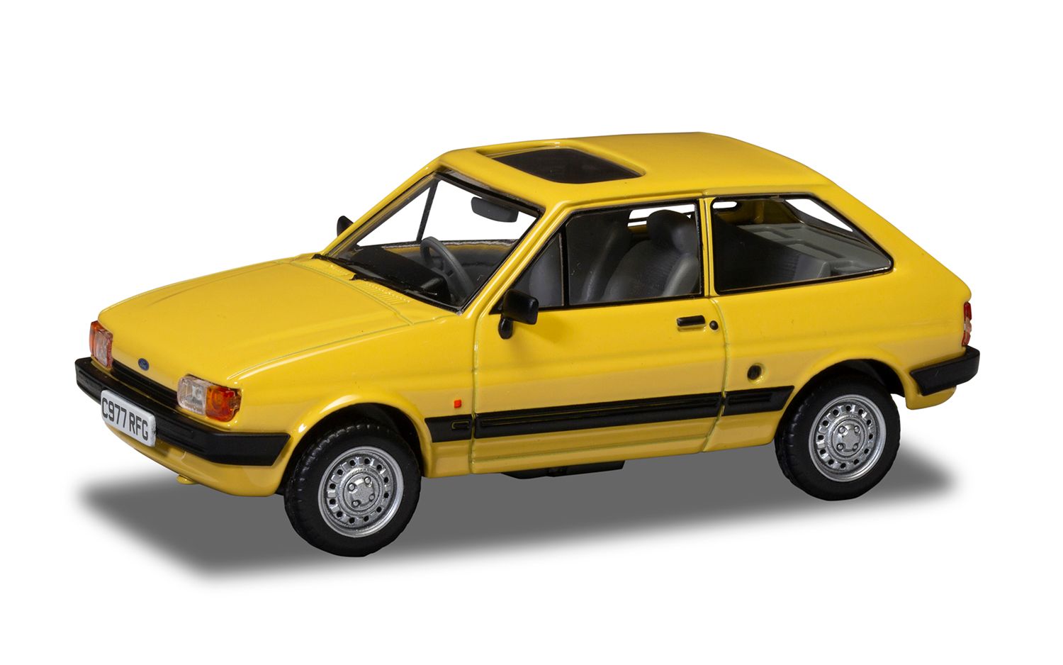 CORGI VANGUARDS 1:43 - 1986 Ford Fiesta Mk2 1.1L, Citrine Yellow - VA14404