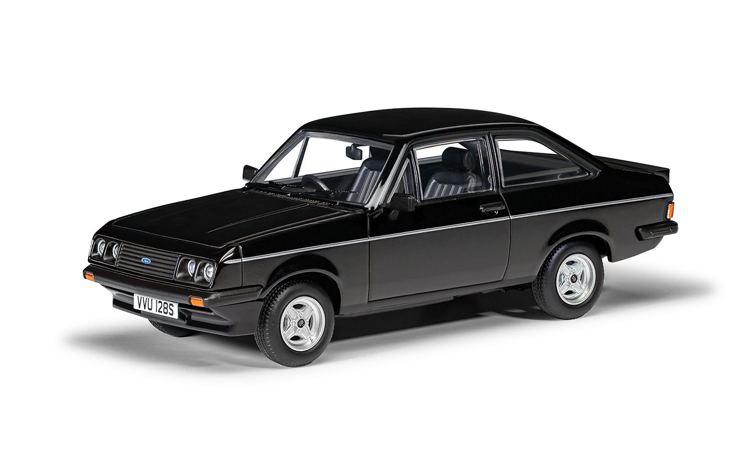 Corgi Vanguards 1:43 SCALE 1977 Ford Escort Mk2 RS2000 Custom in Black