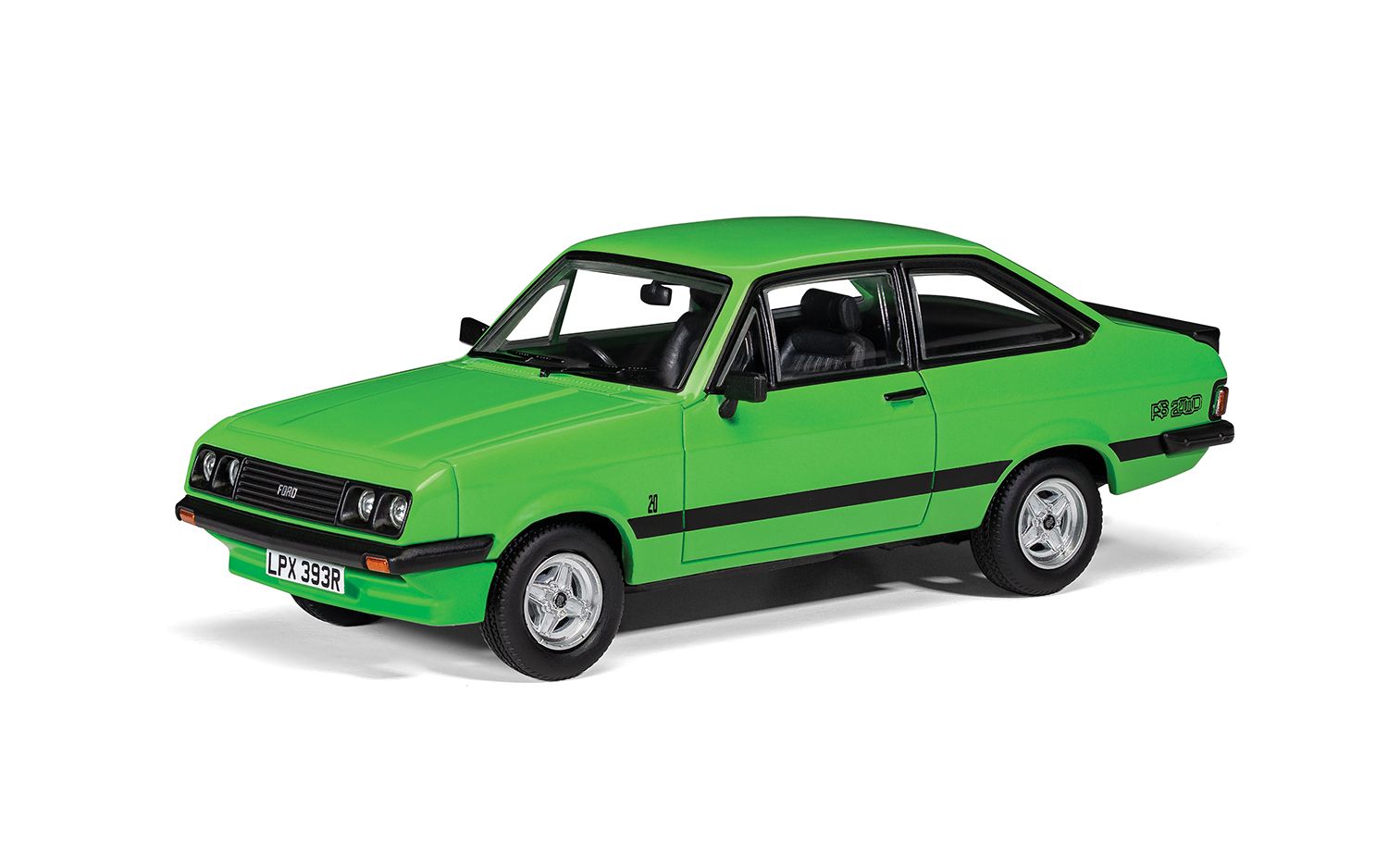 Corgi Vanguards 1:43 SCALE 1977 Ford Escort Mk2 RS2000 in Signal Green