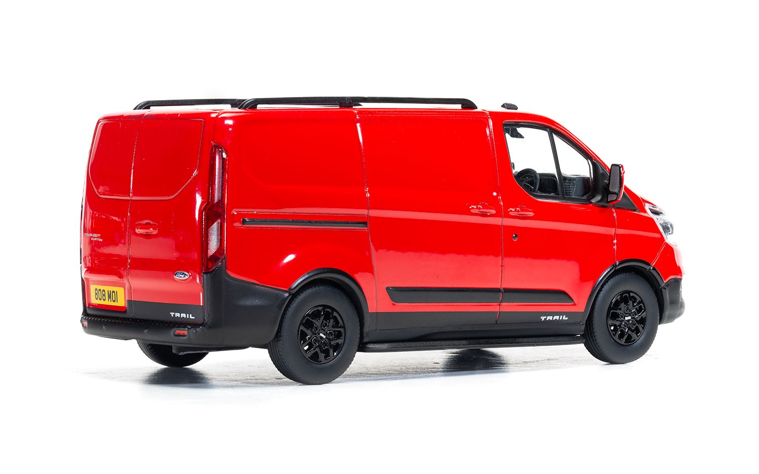 Corgi 1:43 Diecast Model VA15102 Ford Transit Custom Trail, Race Red